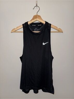 Nike Black Dri-FIT Athletic Tank with White Swoosh